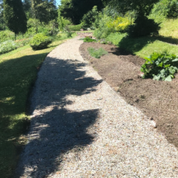 Pose de gravier blanc pour allée-chemin Coulommiers